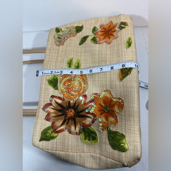 Bueno Multicolor Women Tan  bag  Leather Woven Straw Like Tropical - Picture 11 of 15